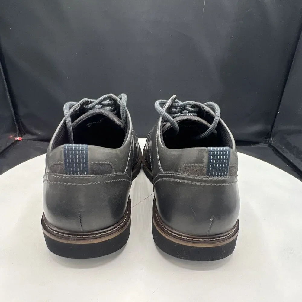 Nunn Bush Comfort Gel Men’s Gray Leather Cap Toe Lace-Up Derby Dress 12M NWOB
